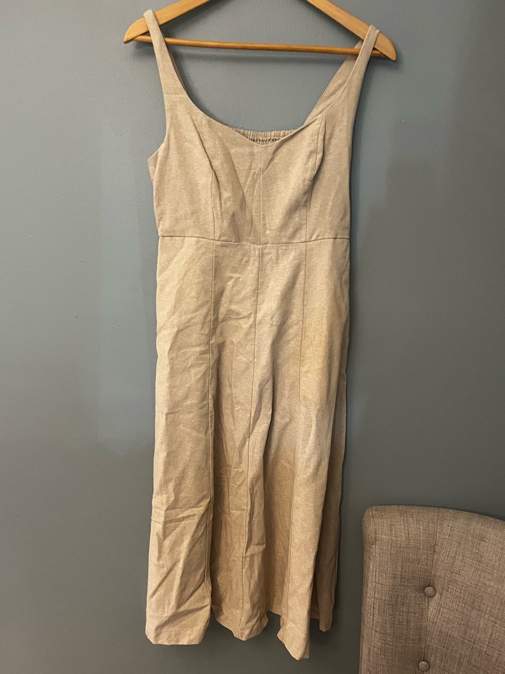 Old Navy Linen Blend Sleeveless Midi Dress